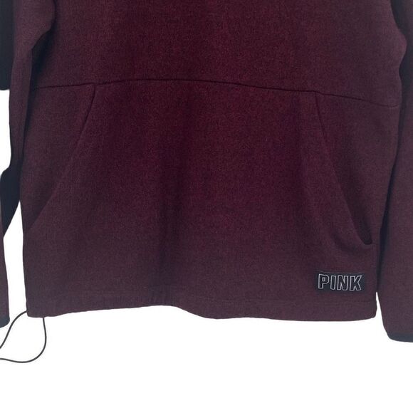 Pink‎ Victoria’s Secret 1/4 Zip Pullover Fleece Jacket Burgundy Medium - Picture 4 of 10